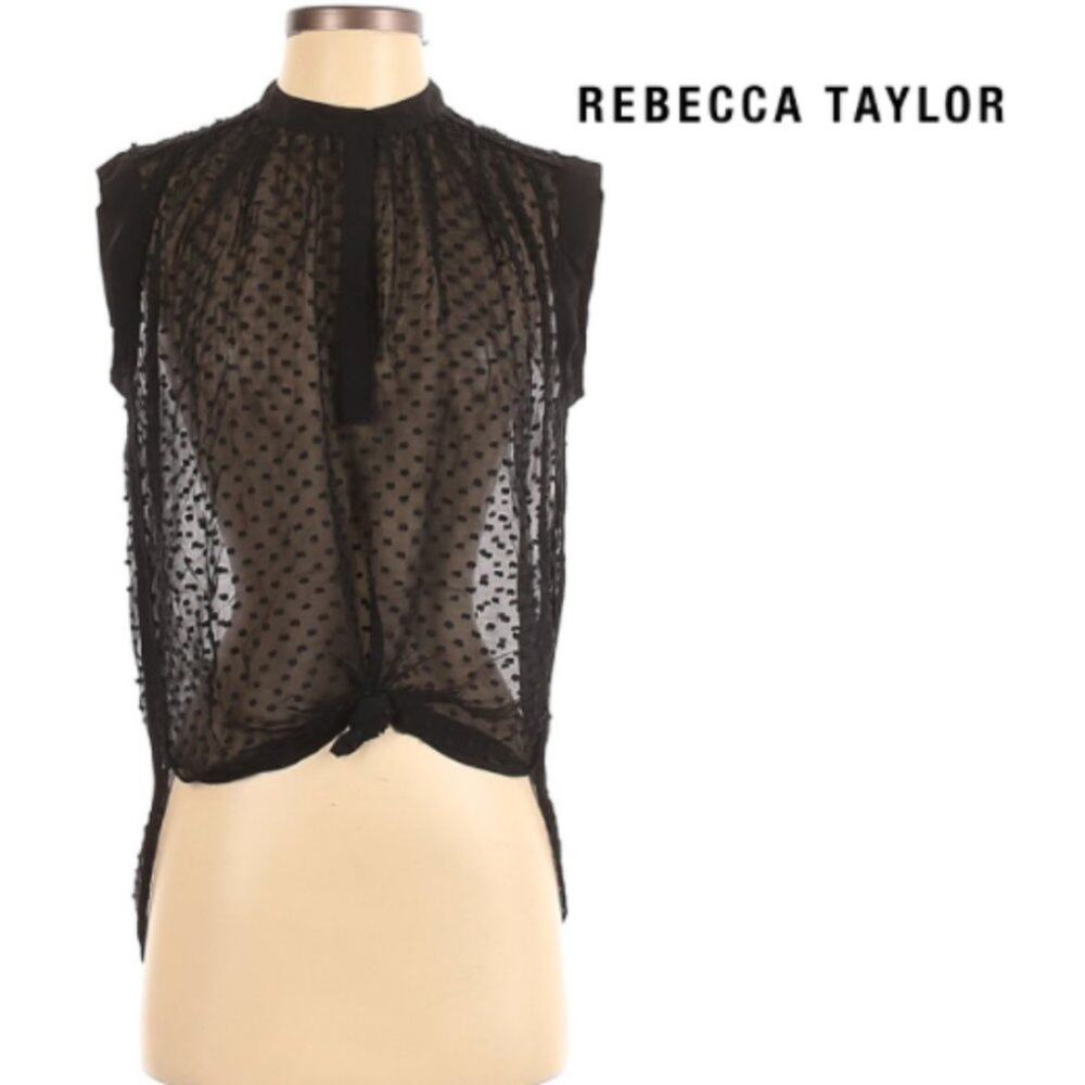 REBECCA TAYLOR Sleeveless Blouse size 0 black